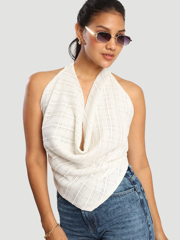 Women Lace Tie Up Style Multipurpose Top