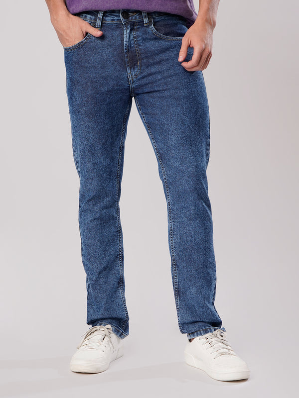 Men Blue Stretchable Slim Fit Jeans