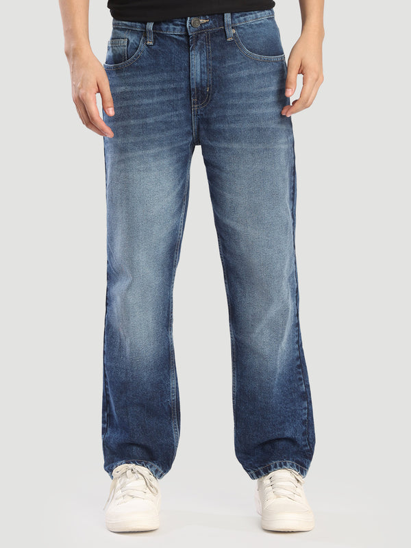 Men Blue Relaxed Fit Tinted Denim Jeans