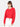 Women Red Solid Cropped Length Oversized Sweatshirt
