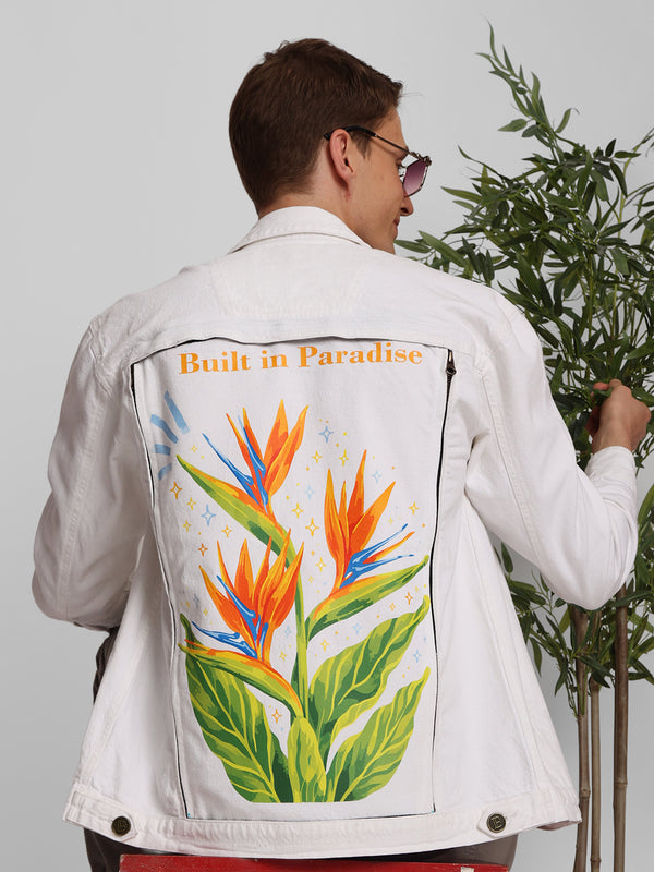 Unisex Relaxed Denim Jacket With Swappable Graphic Patch
