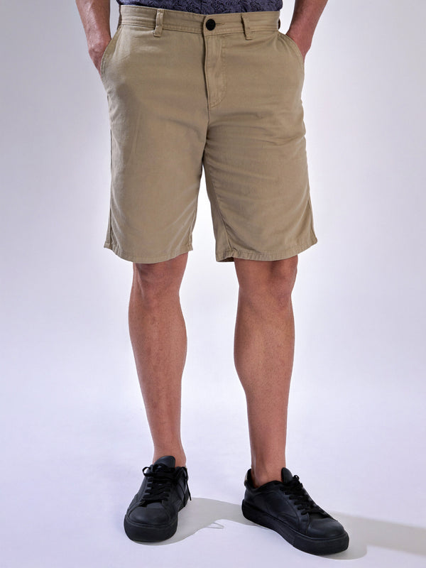 Men Green Slim Fit Chinos Shorts