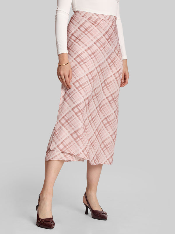 Women Relaxed Fit Maxi Wrap Skirt