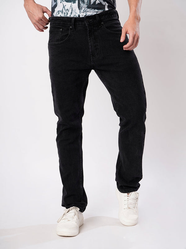 Men Charcoal Stretchable Jeans