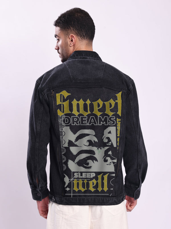 Unisex Relaxed Denim Jacket With Swappable Graphic Patch