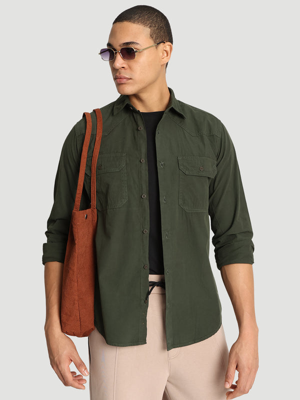 Men Regular fit cotton shirt