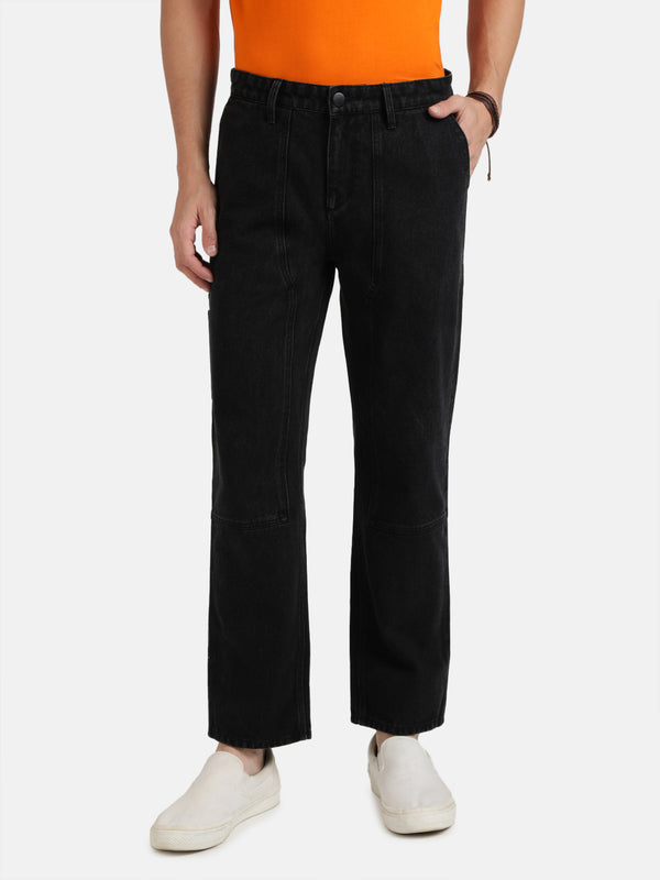 Men Black Relaxed Fit Denim Jeans