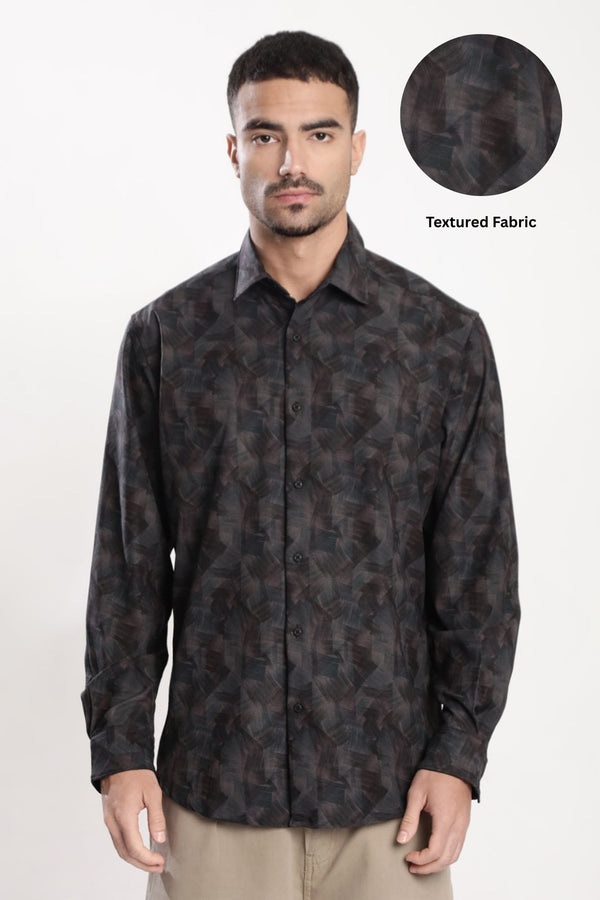 Men Multicolor Abstract Print Regular Fit Shirt