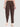 Women Brown Carrot Fit Contrast Stitch Cargo Trousers