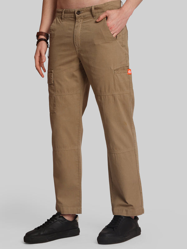 Men Mid-Rise Straight Fit  Cargo Casual Trouser