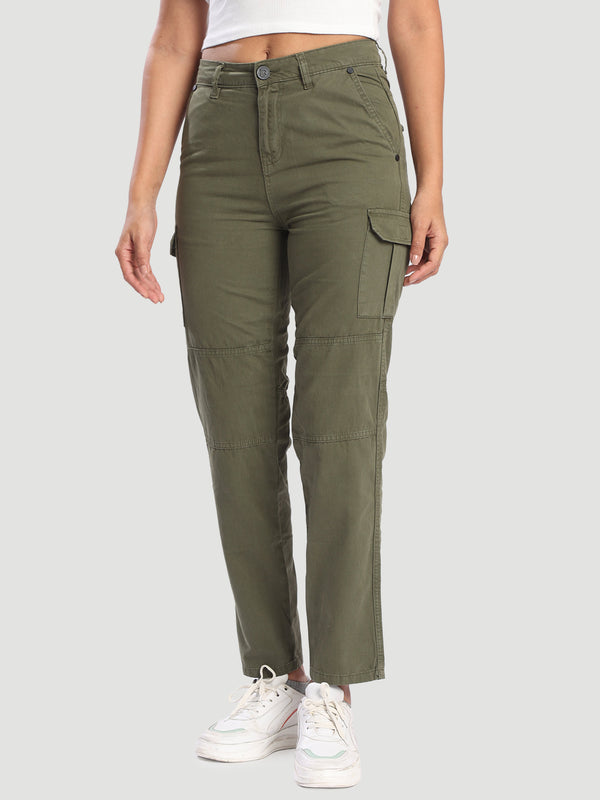Women Cargo trouser with Cut & Sew