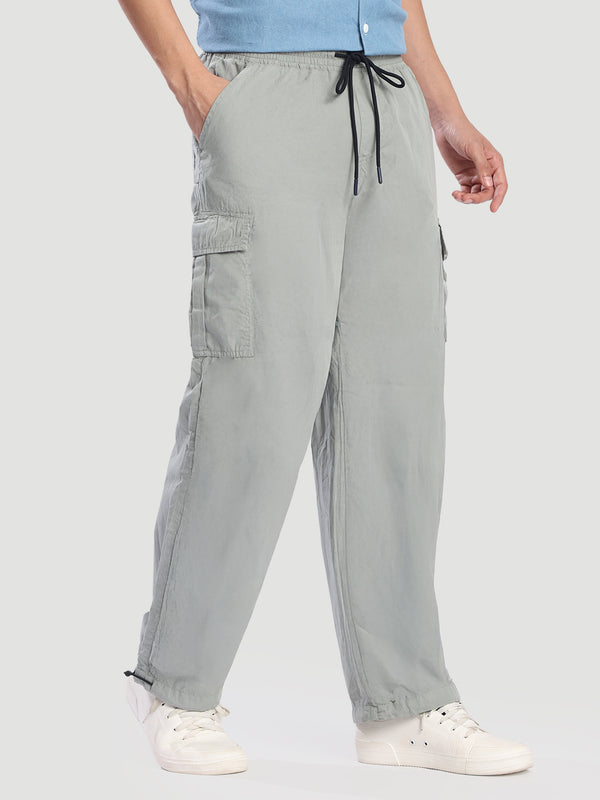 Mens Natural Grey Parachut cargo trouser