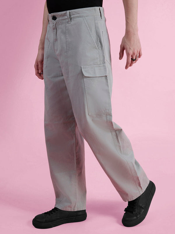 Men Straight Cargo Trousers