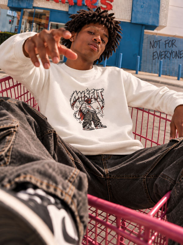 Men Off White Relax Graphic Sweatshirt
