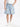 Men Light Blue Baggy Medium-Distress Denim Shorts