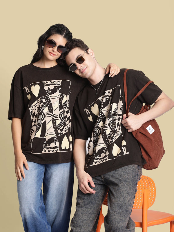 Men Oversize Graphic print Washed T Shirt
