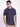 Men Navy Structured Knit Polo Tshirt