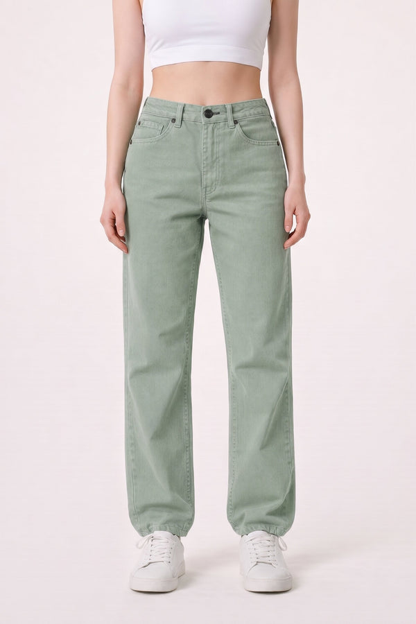Women Green Relaxed Fit Denim Jeans