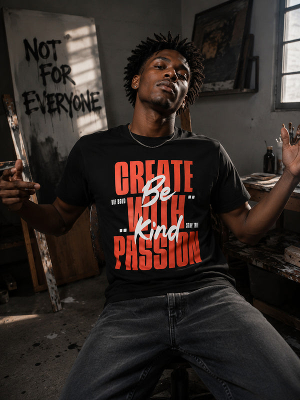Men Black Cotton Lycra Typogrphy Print T Shirt