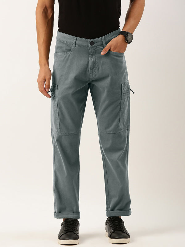 Men Slim Cargo Trousers