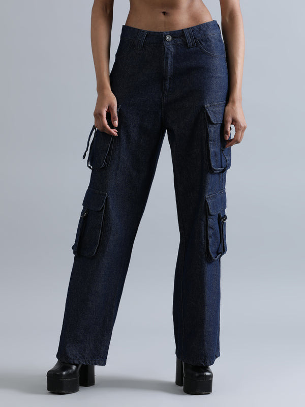 Women Relaxed Cargo Trousers