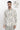 Men Cream and Green Tropical Printed Slub TextureShirt