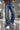 Men Blue Relaxed Badge Side Slit Jeans