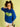 Women Over Size Royal Blue Sweatshirts