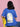 Womens Blue Graphic Print Oversized T-Shirt