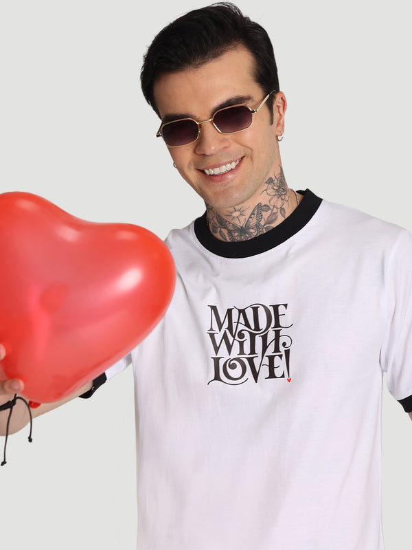 Men Oversize Floral Graphic Printed T-Shirt