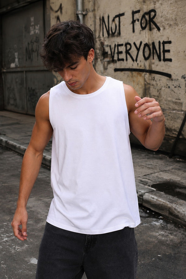 Men Relaxed Summer Essential Sleeveless T-Shirt