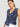 Women Over lap blue printed Adjustable Top with side knot
