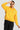 Women Mustard Relax Fit Kangroo Pocket Graphic Printed Hoodie
