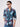 Men Blue/Red Abstract Print  Shirt