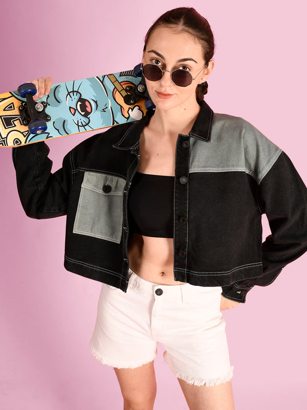 Women's Oversized Blue Denim Jacket