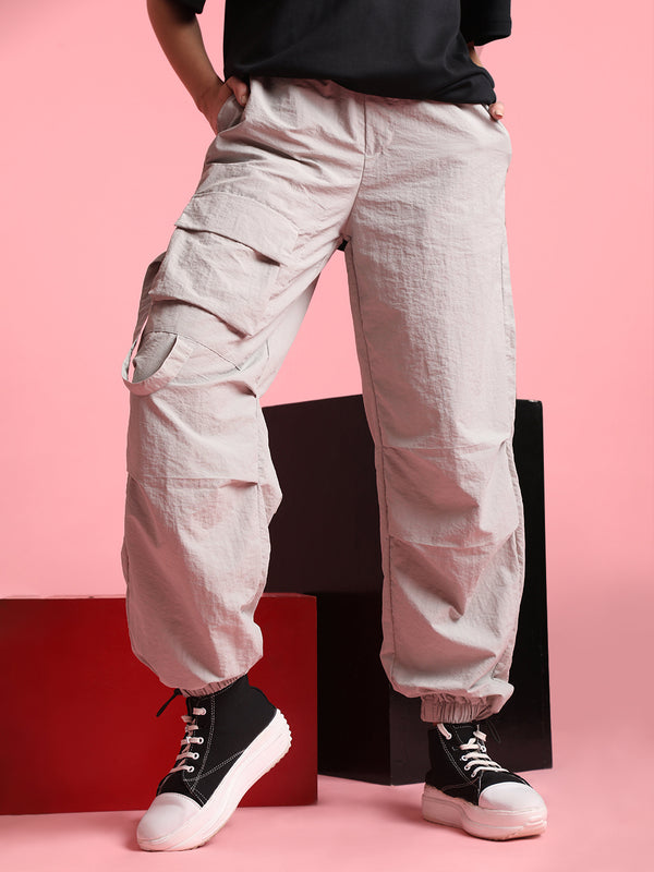 Women Solid Cargo Trousers