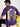 Men Purple Graphic Puff Print Oversized T-shirt