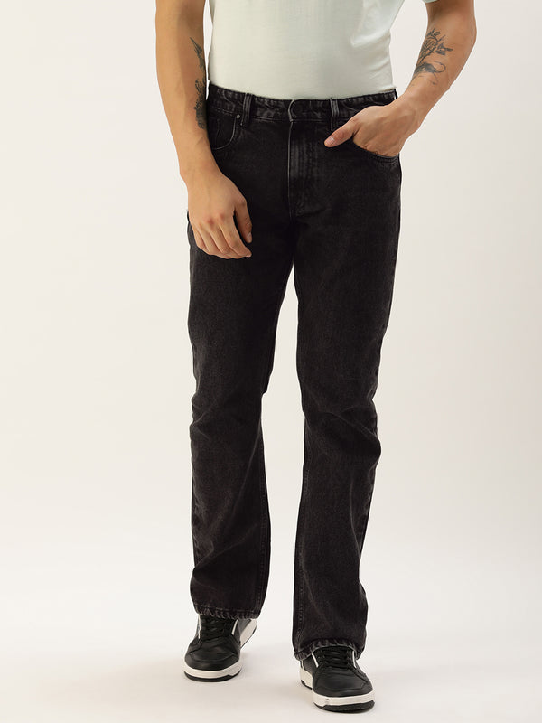 Men Black Bootcut Jeans