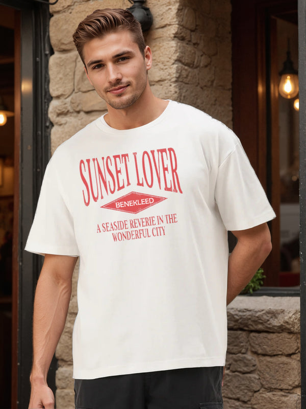 Men Over size drop Shoulder Grahic T Shirt