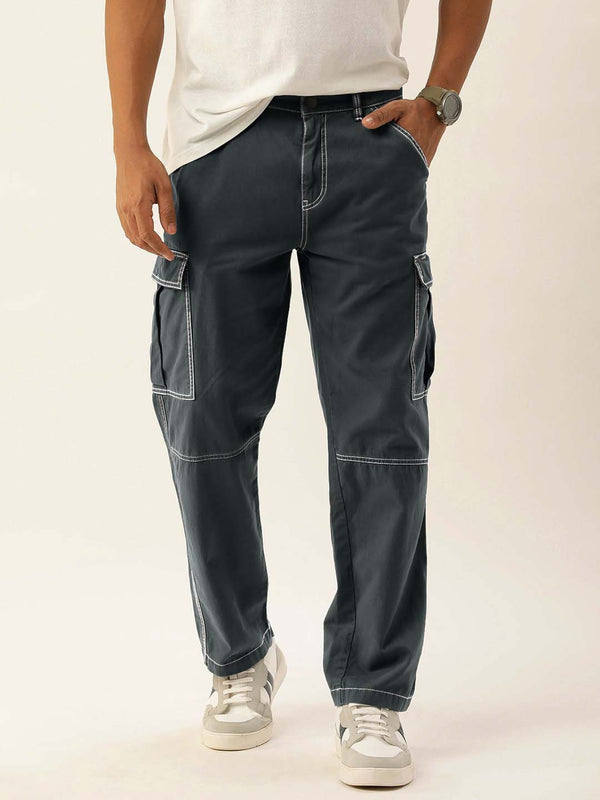 Men Relaxed Cargo Trousers