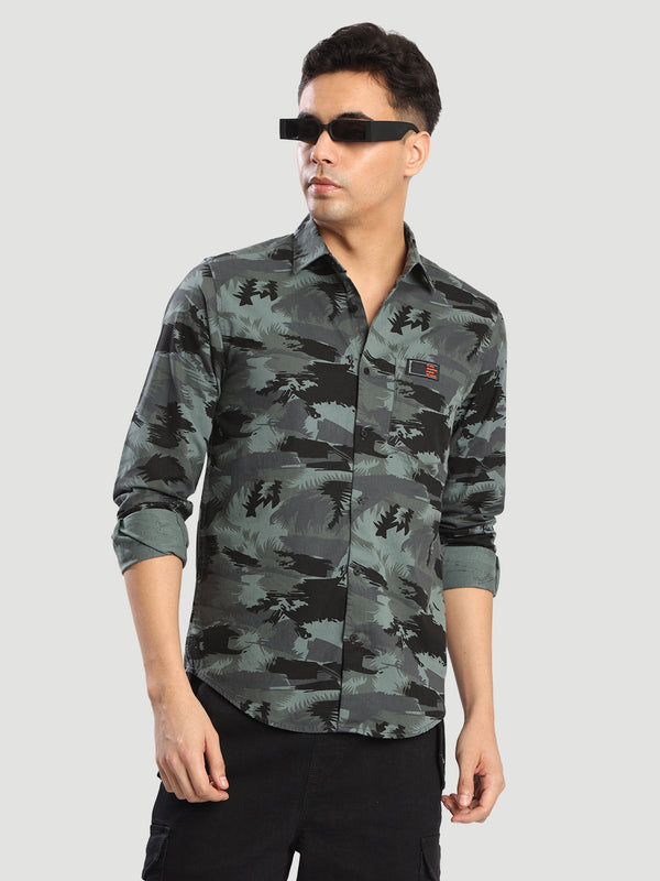 Mens Camo Printed Regular fit Casual full sleeves Shirt