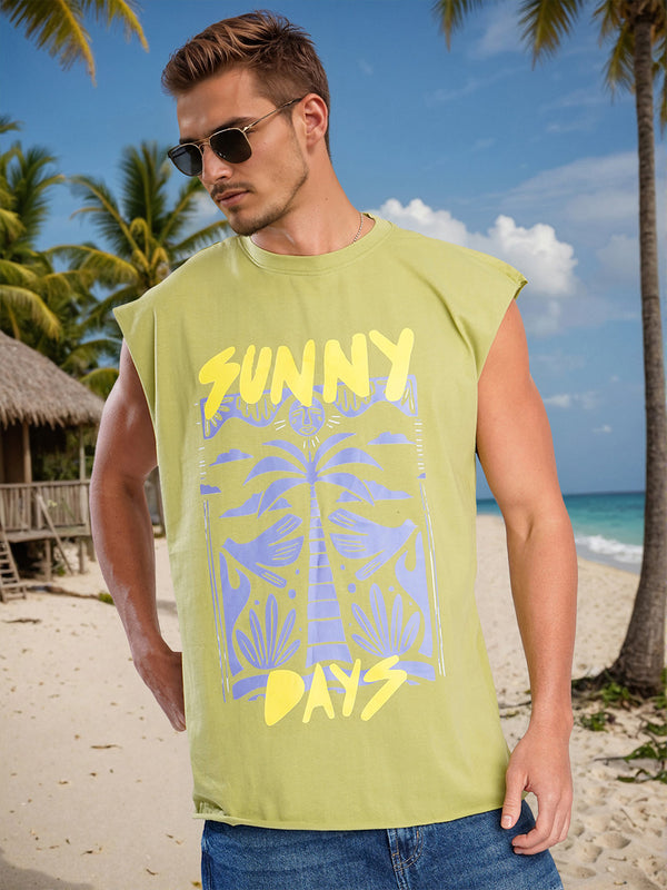 Men Lime-green Graphic printed Oversize T Shirt