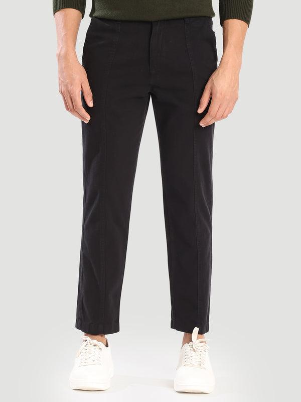 Men Black regular trouser