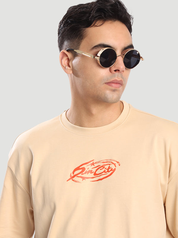 Men Over size drop Shoulder Grahic T Shirt