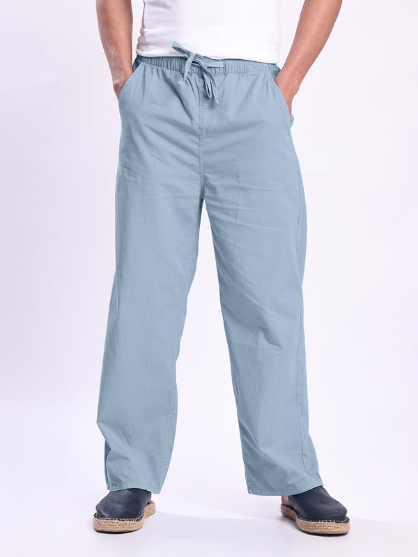 Men Blue Baggy Trousers