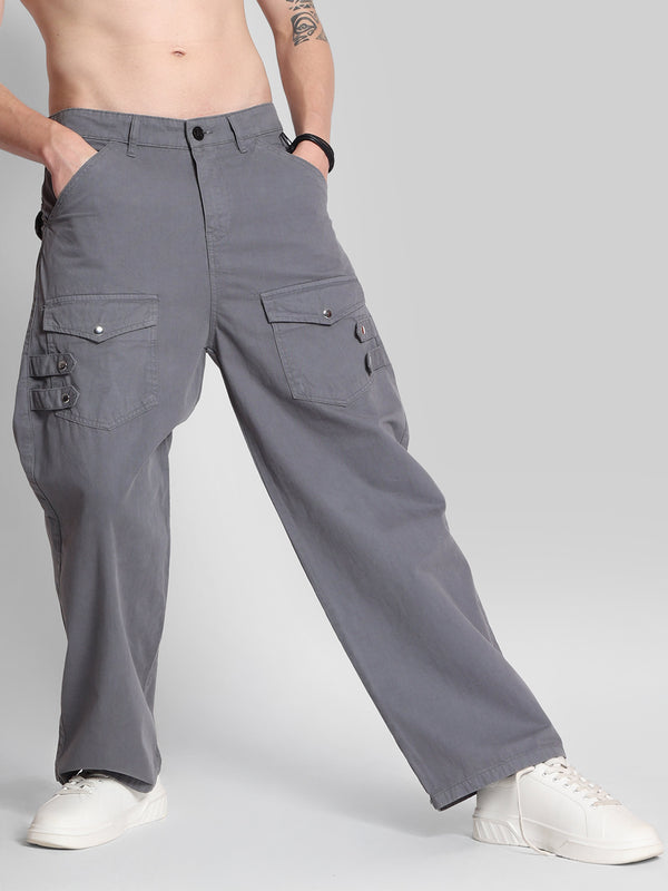 Men Baggy Fit Korean Style Chino Casual Trouser