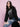 Women Black Graphic Print Cropped Sweatshirt