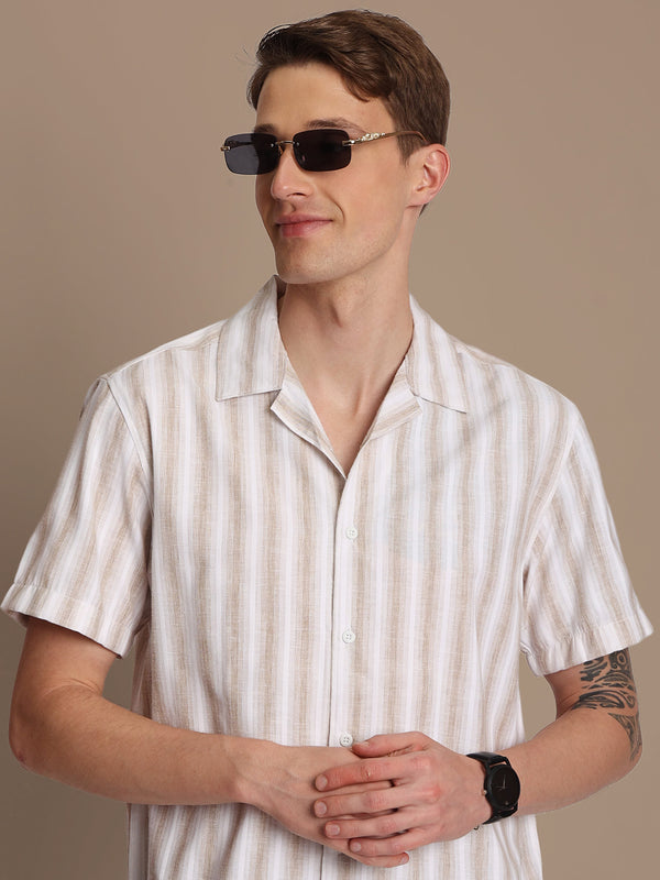 Men Vertical Striped Regular Fit Shirt