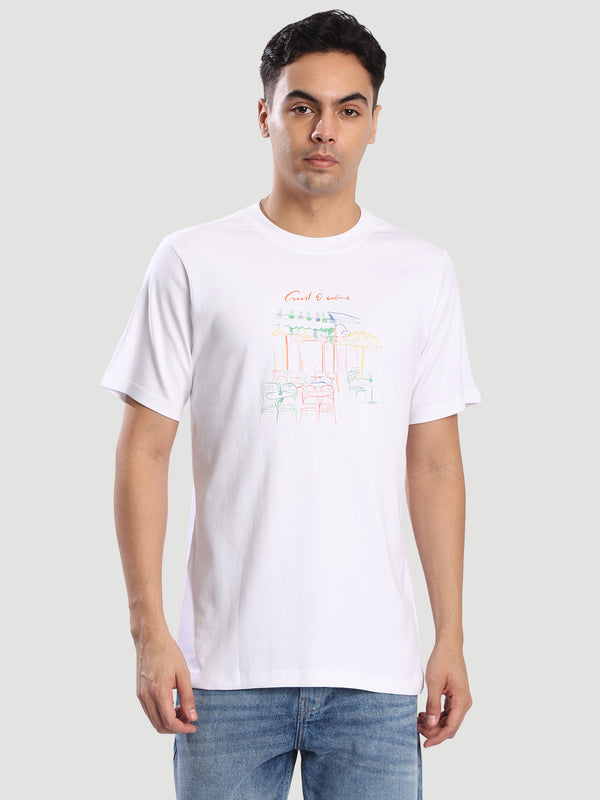 Men Regular Fit Grahic print T Shirt