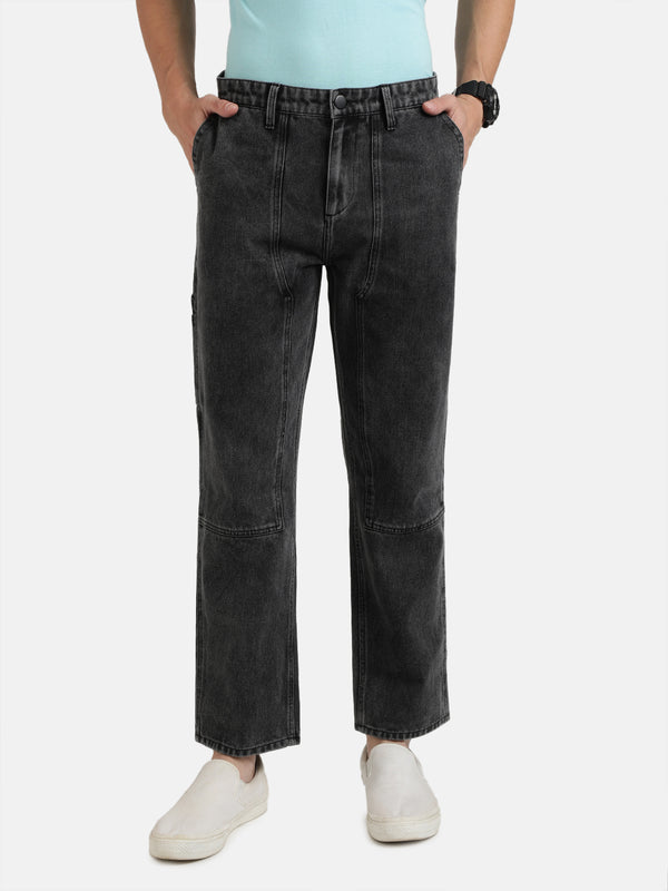 Men Black Relaxed Fit Denim Jeans